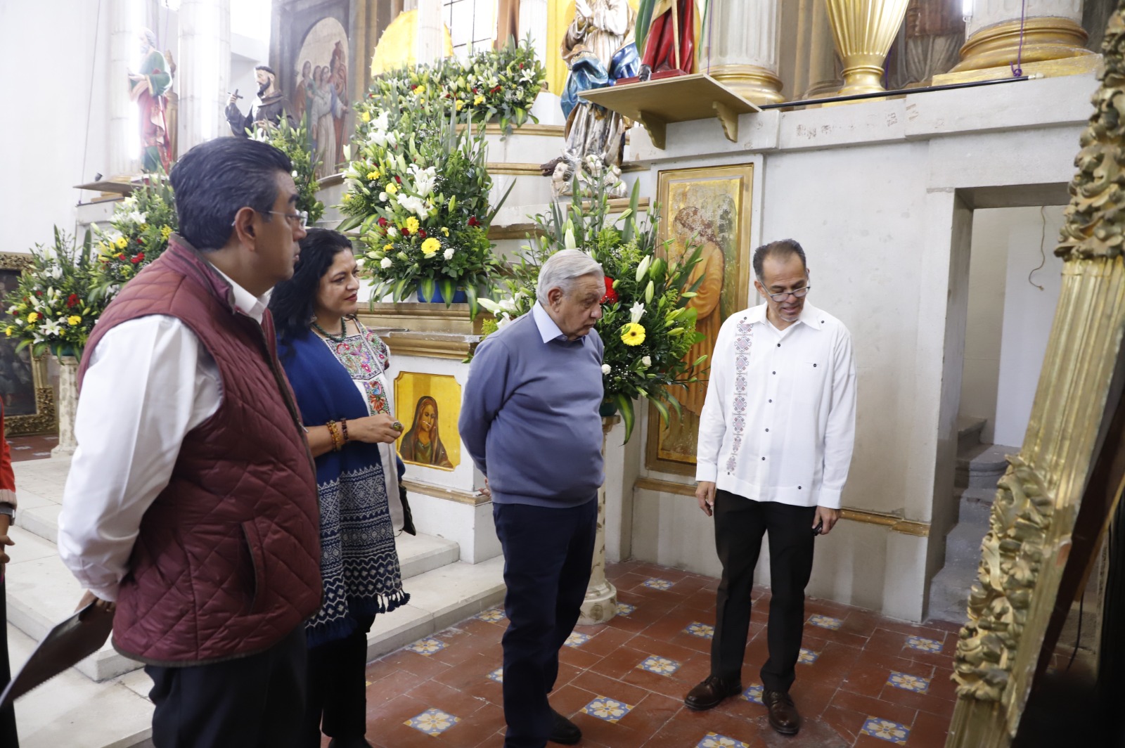 En Puebla, AMLO entrega obras del Patrimonio Cultural