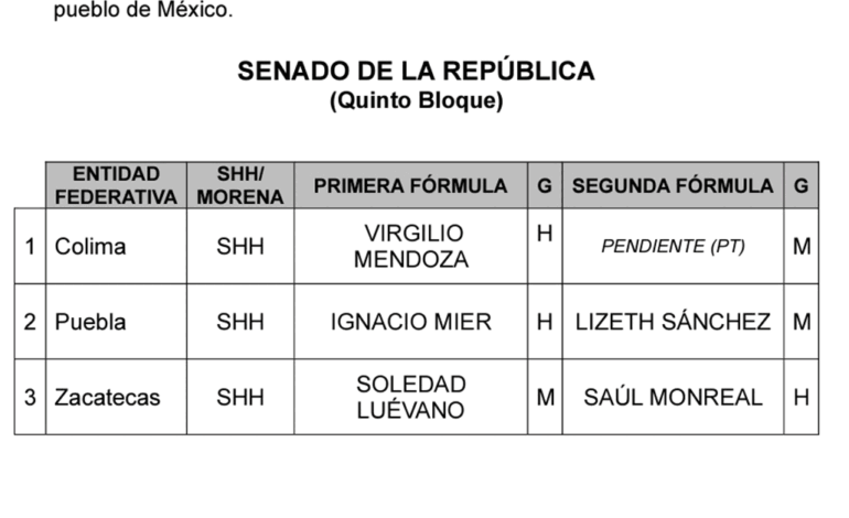 Nacho Mier y Liz Sánchez, primera y segunda fórmula al Senado