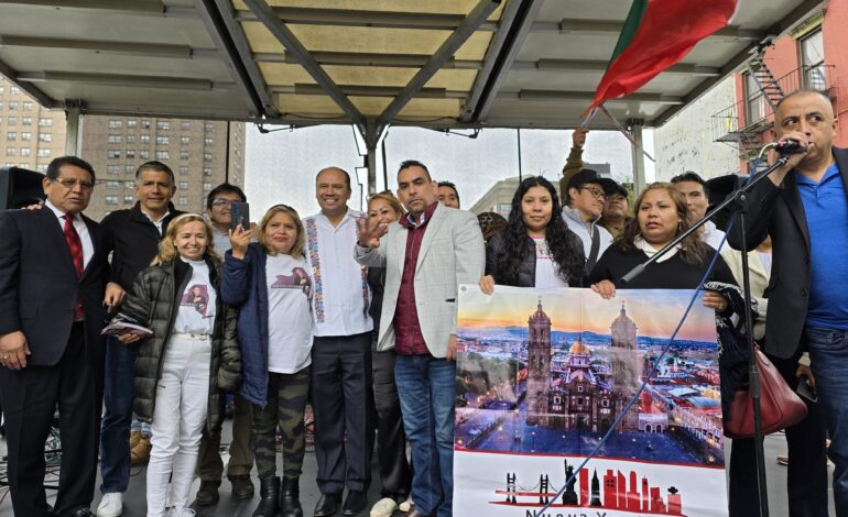 Comunidad migrante de Puebla en Nueva York expresa su apoyo a Armenta