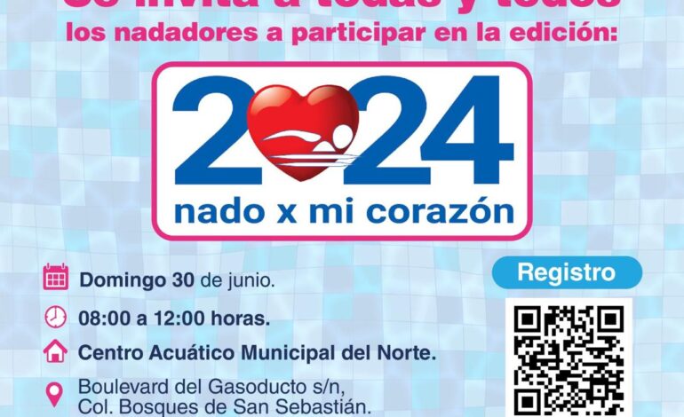 Organizan «Nado por mi Corazón 2024»