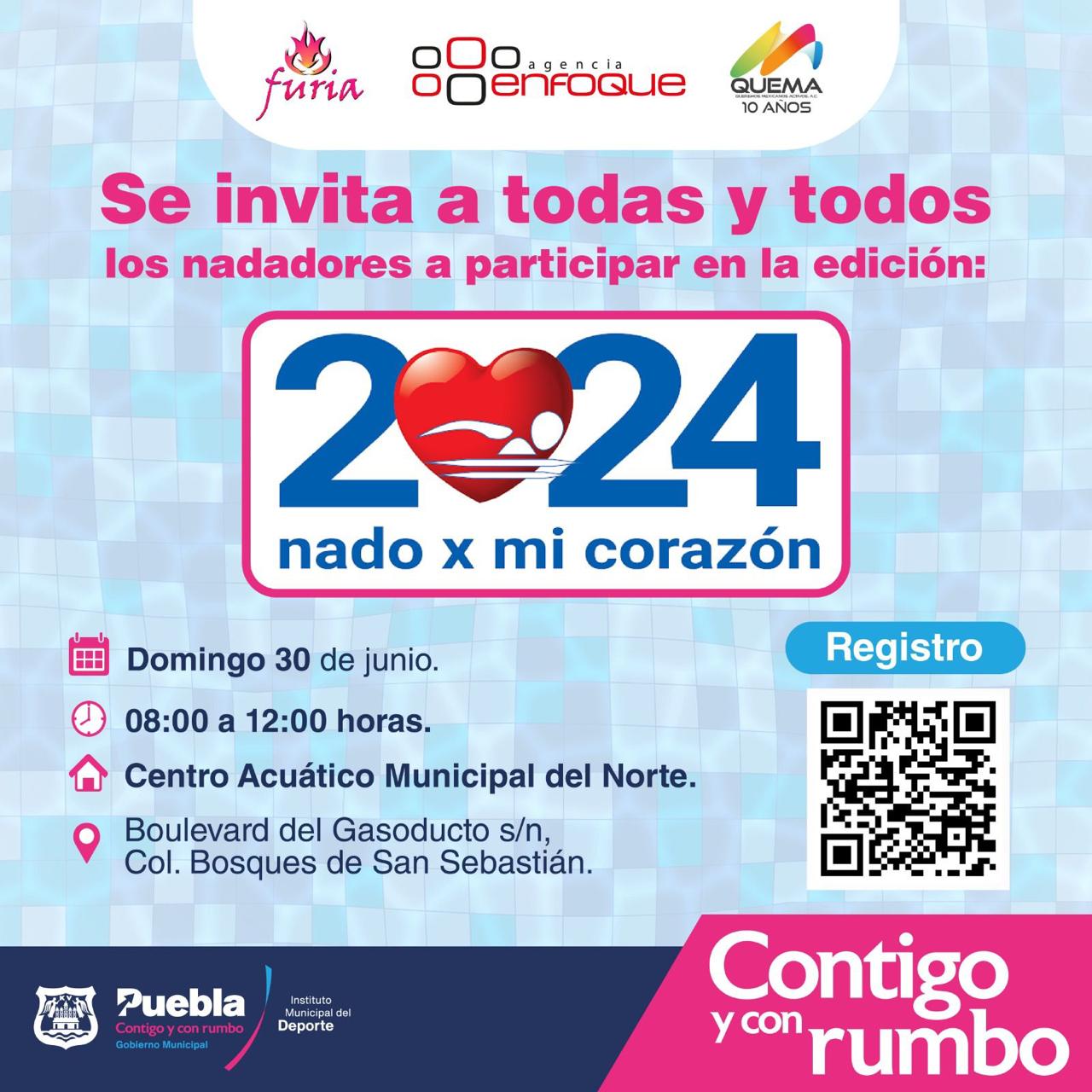 Organizan «Nado por mi Corazón 2024»