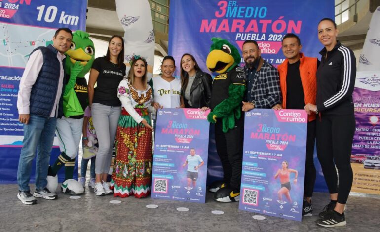 Alistan tercera edición del Medio Maratón de Puebla 2024