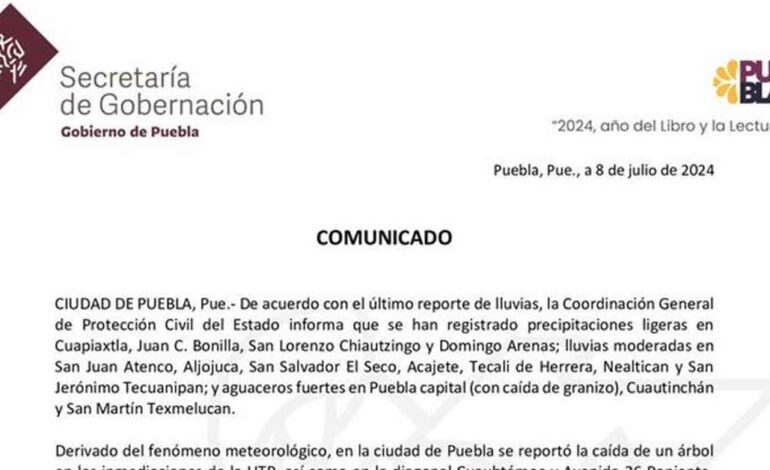 Seguirán lluvias los próximos siete días por Onda Tropical 8