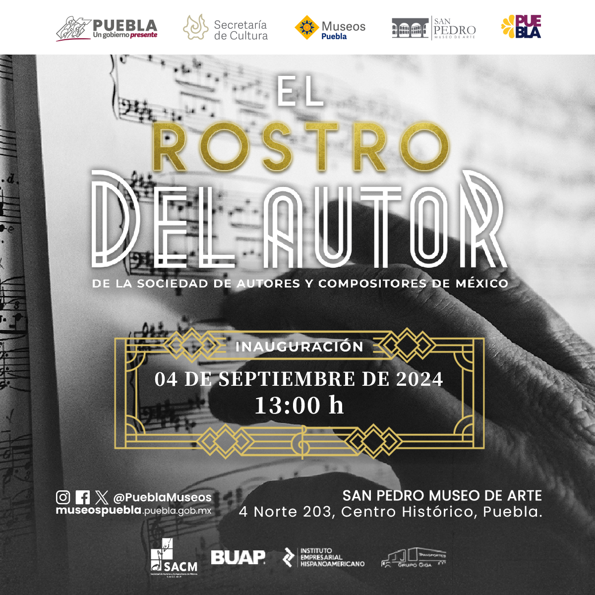 Anuncia Museos Puebla exposición “El Rostro del Autor”