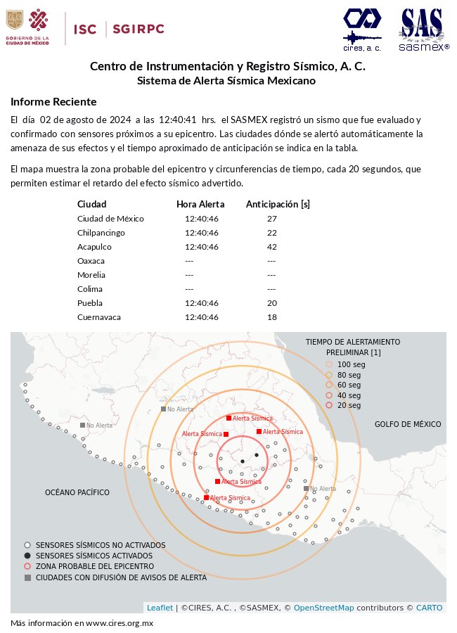 Suena alerta sísmica en Puebla, CDMX, Guerrero y Morelos