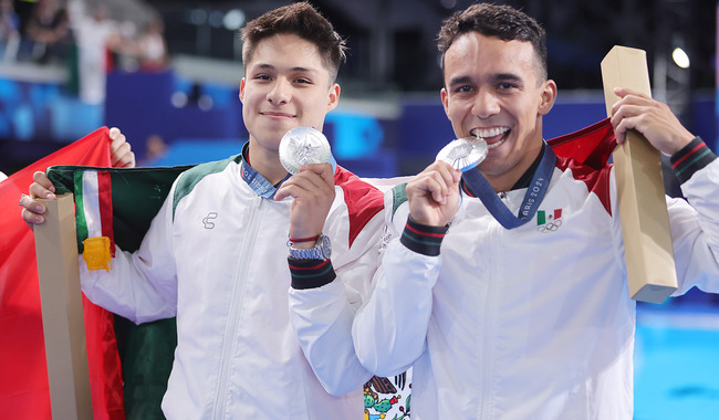 Ganan mexicanos medalla de plata en clavados durante París 2024