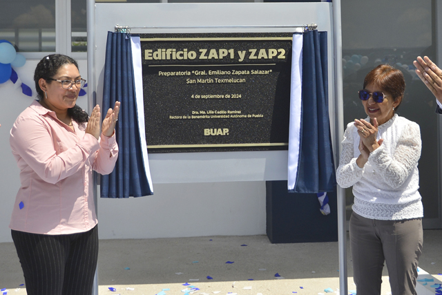 Inaugura BUAP dos edificios en la prepa Zapata, extensión San Martín Texmelucan