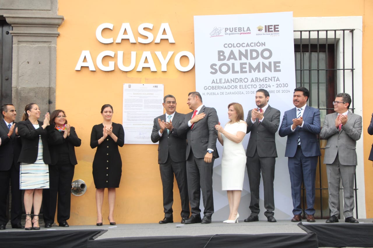 Ratifica IEE triunfo de Alejandro Armenta con colocación de bandos solemnes