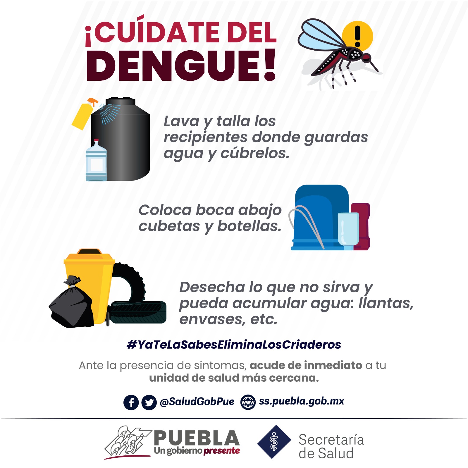 Con casos de dengue, 63 municipios de Puebla: Salud