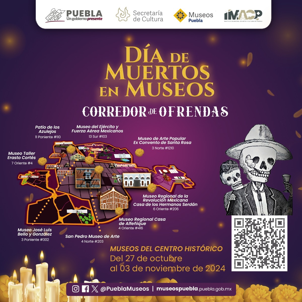 Presenta Museos Puebla actividades de “Día de Muertos” en sus complejos