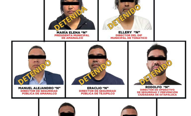 Deja Operativo Enjambre 7 detenidos en Edomex