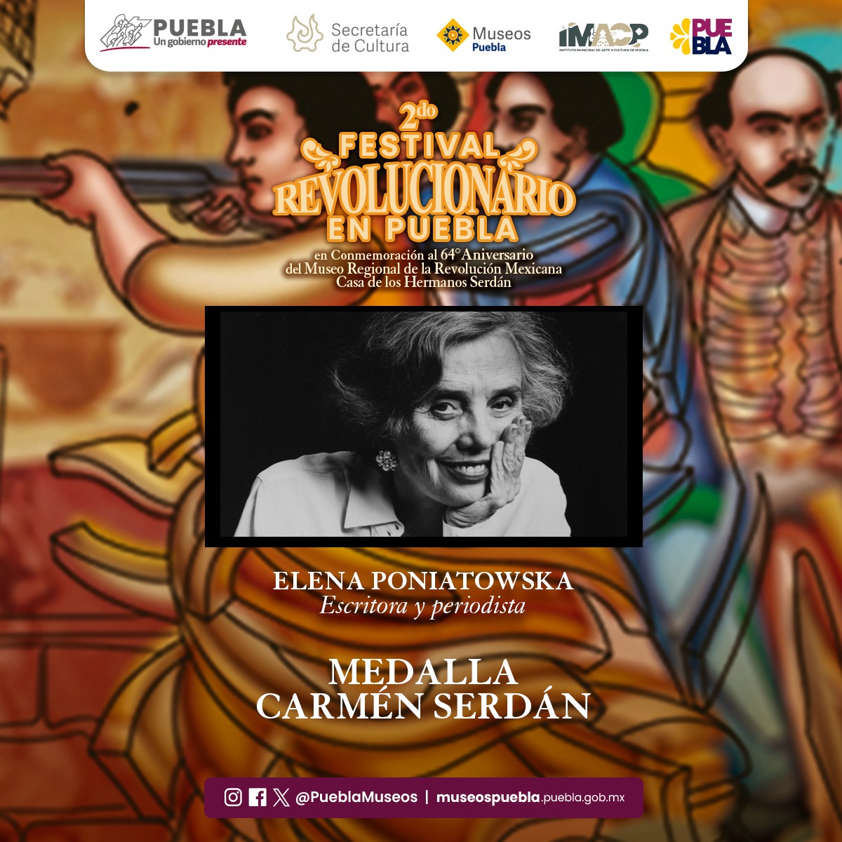 Anuncia Museos Puebla el “Festival Revolucionario” en su cartelera de noviembre