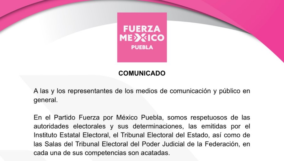 Fuerza por México Puebla, aún sin candidato para elecciones extraordinarias