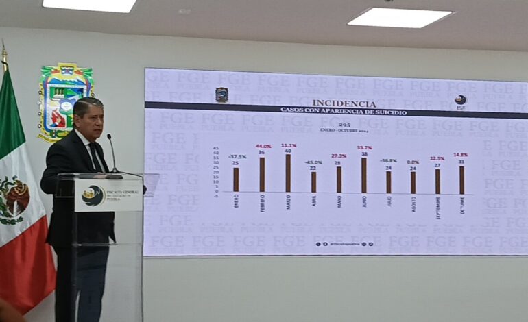 En Puebla, 295 personas se han quitado la vida durante 2024