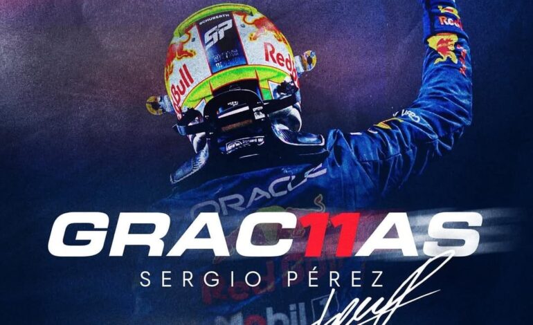 Checo Pérez se despide de Red Bull después de 4 años con la escudería