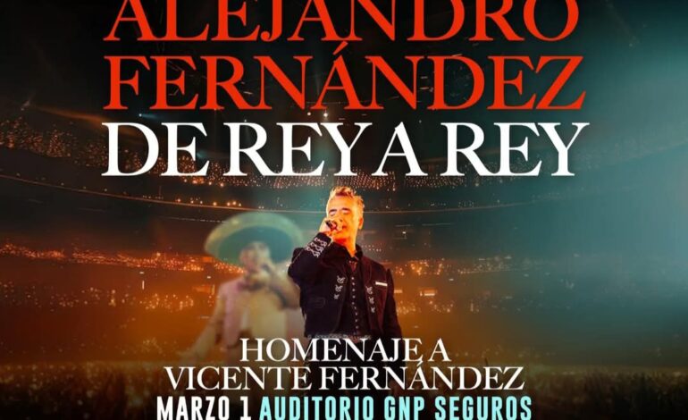 ¡Alejandro Fernández se presentará en Puebla con su tour «De Rey a Rey: Homenaje a Vicente Fernández»!