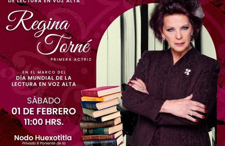 Regina Torné participará en círculo de lectura gratuito en Puebla