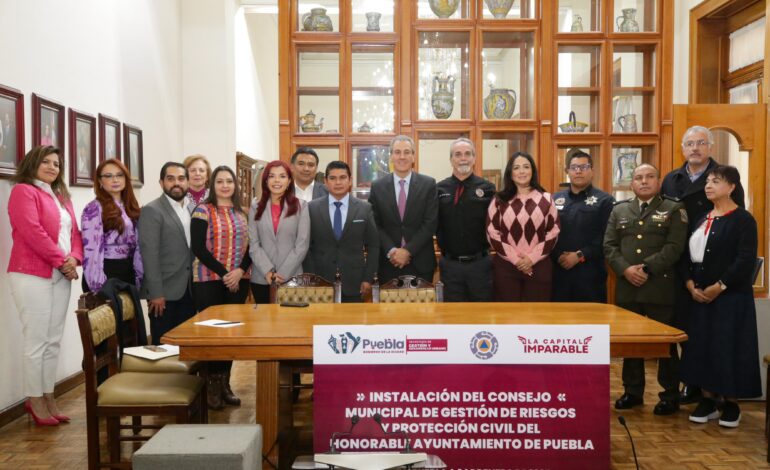 Se instala el Consejo Municipal de Gestión de Riesgos y Protección Civil del Municipio de Puebla