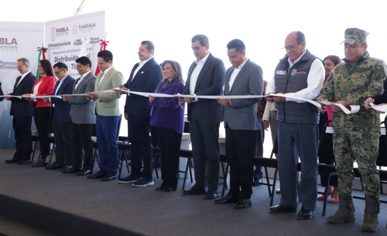 Inauguran el distribuidor vial Puebla – Tlaxcala; sugiere Alejandro Armenta ampliación en autopista