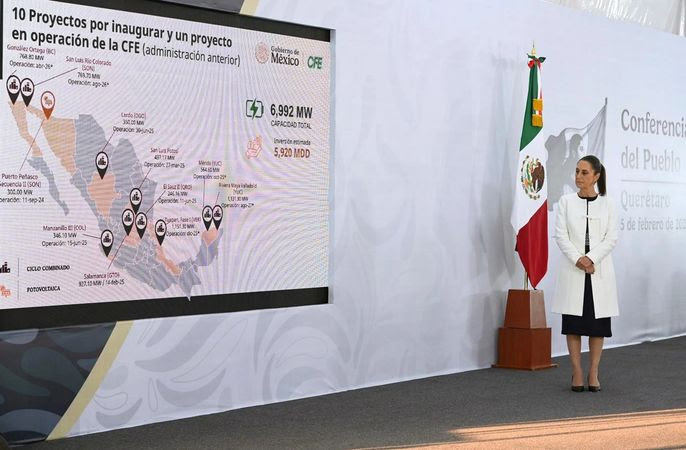 Claudia Sheinbaum presenta 51 proyectos de electricidad