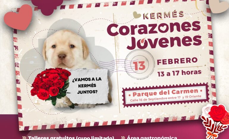 Realizará Instituto de la Juventud del Municipio la kermés “Corazones Jóvenes”