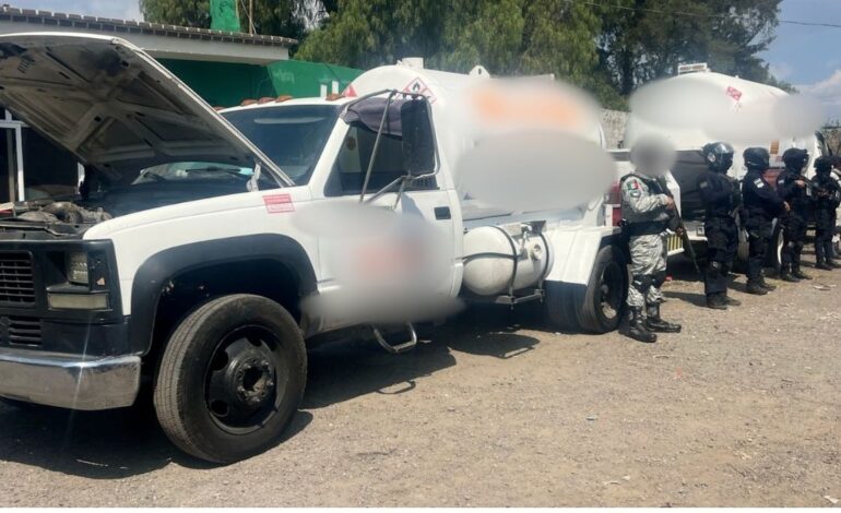 Detienen a 5 por trasiego ilegal de gas