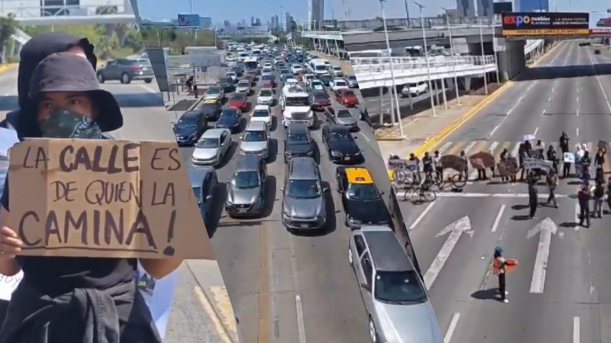 Estudiantes BUAP cerraron Vía Atlixcáyotl en protesta por el paso peatonal